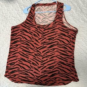 Maurice’s Zebra Print Womens Plus Size 2X Tank Top
